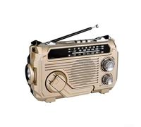 Portable Hand Crank Radio, Outdoor Solar Hand Crank Radio, Hand Crank Charging LED Flashlight TF Card USB Audio Player Multiple Play Modes