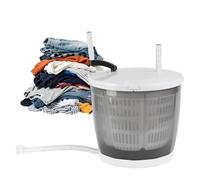Portable Hand Crank Washer - 2-in-1 Manual Laundry Washing Machine & Spin Dryer for Camping, Dorms, Apartments, Travel, No Electricity Needed Light Grey