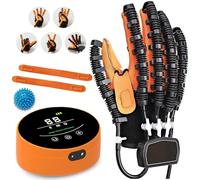 Portable Hand Function Rehabilitation Robot Gloves, Robot Hand Training Equipment for Stroke Hemiplegic, Physiotherapy Tools for Finger Reovery Workout A Right XXL