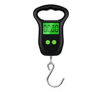 Portable Hand Held Digital Luggage Scale 50Kg 10g Fish Hook Hanging Scale Measuring Tape BackLight LCD Display for Garage Farm(Big hook)