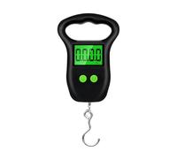 Portable Hand Held Digital Luggage Scale 50Kg 10g Fish Hook Hanging Scale Measuring Tape BackLight LCD Display for Garage Farm(Small hook)