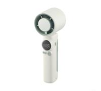 Portable Hand Held Fan with 100 Speed Settings and Digital Display for Instant Cooling (Beige)