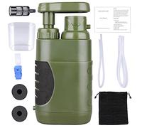 Portable Hand Pump Water Filter,100000Gallons Camping Water Filter Survival,3-Grade Backpacking Water Filter System 0.01μm Camping Water Purifier for Family-Outdoor,Emergency