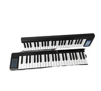 Portable hand-rolled 88-key stitching electric piano folding professional multi-function electronic organ for beginners and professional performers (black)