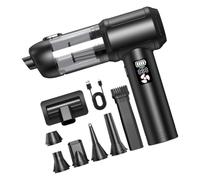 Portable Hand Vacuum for Home and Desk, Cordless Air Duster with Digital Display, 20000Pa Suction, Rechargeable Power and Crevice Tools Car Vacuum Air Blower Cordless Handheld Keyboard Crumbs Desk Pet