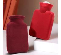 Portable Hand Warmer Water-Fillable Hot Water Bottle Dual-Use for Cold/Hot Therapy and Pain Relief Reusable(Red)