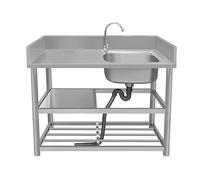 Portable Hand Wash Station with Tap Freestanding Single Sink for Laundry Backyard Garden Kitchen Ideal for Outdoor Use and Easy Cleaning