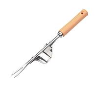 Portable Hand Weeder Tool Uprooting Tool Grass Weed Remover Weed Puller Garden Weeding Tools with Ergonomic Wood Handle Garden Lawn Farmland Transplant Gardening Bonsai Tools
