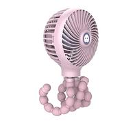 Portable Handeld Mini Fan Baby Stroller Fan Flexible Octopus Tripod Clip on with 3 Speeds Adjustable USB Charging for Desk Crib Car Seat Bike Treadmill
