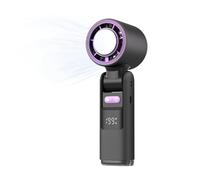 Portable Handheld Cooling Ice Fan, Folding Mini Powerful Cold Fans, 4000mAh Rechargeable, 2-6 Hours Of Battery Life Can Be Worn Around The Neck Held In The Hand or Placed on A Table (Grey)