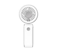 Portable Handheld Fan, 3 Speeds Rechargeable Electric Fan, Foldable Pocket Fans with Type-C Charging & Detachable Lanyard, Personal Cooling Foldable Travel Fans for Home Office Outdoor (White)