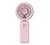 Portable Handheld Fan, 3 Speeds Rechargeable Electric Fan, Foldable Pocket Fans with Type-C Charging & Detachable Lanyard, Personal Cooling Foldable Travel Fans for Home Office Outdoor (Pink)