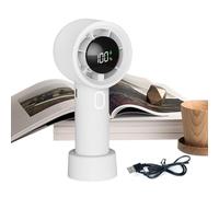 Portable Handheld Fan - Handheld Portable Fan Personal Cooling - Air Cooler with Digital Display, Battery Operated Cool Gadgets for Home Bedroom Desk Travel Accessories Beach Outdoor