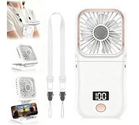 Portable Handheld Fan Rechargeable, 5-Speed Foldable Mini USB Fan