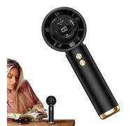 Portable Handheld Fan - Rechargeable Portable Turbo Fan for Hiking | High Velocity Turbine with LED Status Monitor, Brushless Motor Tech, Personal Cooling Device for Camping, Picnics, Commuting and Fi