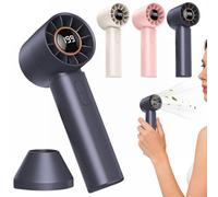Portable Handheld Fan Set, Turbo Max Wind Mini Cooling Fan, Ice Compress Desktop Fan & Double Head Hand Fan, USB Rechargeable Digital Display Pocket Fan for Summer Outdoor Travel