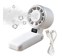 Portable Handheld Fan, Ultra Quiet Turbo Cooling Device, 7.1 Inch Rechargeable Mini Air Circulator with High Efficiency Wind System, Personal Cooling Accessory with Style for Outdoor Travel