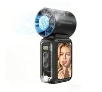 Portable Handheld Fan with Ice Cooling Plate and Flashlight, Personal Mini Turbo Fan Rechargeable, 18000 RPM 199 Speeds, Pocket AC Fans Blow Cold Air Summer Essentials for Outdoor Beach Travel Makeup