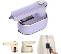 Portable Handheld Garment Mini Electric Iron 3-In-1 Foldable Travel Steamer and Iron Powerful Wrinkle Remover 180° Swivel Handle for Home Travel Hotels