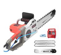 Portable Handheld Heavy Duty Electric Diamond Chain Saw Concrete Wall Cutter with Water-Fed Dust Suppression for Cutting Slotting Grooving Brick Granite Marble Masonry