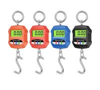 Portable Handheld Hook Scale, 300Kg Electronic Crane Scale with Large LCD Display, Stainless Steel Hook, for Industrial Applications(blue)