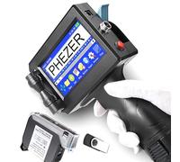 Portable Handheld Inkjet Printer for Barcode, Label, Text, Logo, QR Code - Quick Drying Ink, 25 Languages, 4.3-Inch Touch Screen