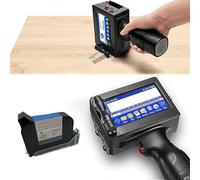 Portable Handheld Inkjet Printer with 42ml Quick-drying Ink Cartridge + Support 25 Languages + 4.3 Inch Sensitive Screen, for Wood, Carton, Aluminium, Paper