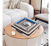Portable Handheld Mahjong Machine, Fully Automatic Mahjong Machine Comes with 144 Chinese and Philippine American magnetic mahjong tiles Suitable for Parties Families Dormitories Travel (White)