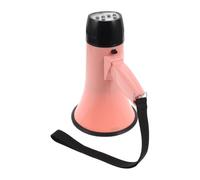 Portable Handheld Megaphone Speaker with Strap, USB Rechargeable Pink | Abs Body, Built in Speaker Unit, Ergonomic Grip, Talk Function, for Parades and Tour Guides