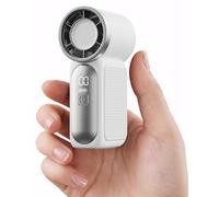 Portable Handheld Mini Fan, 6 Speeds 16900 RPM High Velocity Personal Summer Essential with LED Display, USB Rechargeable, with Lanyard for Makeup