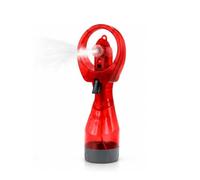 Portable Handheld Misting Fan, Spray Water Mist Fans, Multi-colored Handheld Ice Cooling Fan For Cooling Down On The Beach/Summer Travel, Quiet Personal Cooler, Instant-Refreshment(Red)