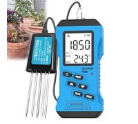 Portable Handheld Multi-Functional Soil Tester, Measures Nitrogen, Phosphorus, Potassium, PH, Temperature, Humidity, and Ec Values. Suitable for Agriculture, Horticulture, and Home Planting