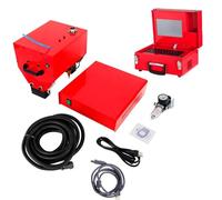 Portable Handheld Pneumatic Dot-Matrix Marking Machine Handheld Pneumatic Engraver with Adjustable Speed and Pressure Regulator VIN Code Engraving Tool Kit for Automotive Use(Type C)