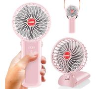 Portable Handheld Rechargeable Adjustable Fan: 4 Speeds Mini 180° Foldable Cooling Hand Held Fans Indoor Outdoor Battery USB Small Personal Electric Fans for Office Home Sport Travel School Camping