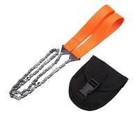 Portable Handheld Survival Chain Saw Emergency Chainsaw with Bag Camping Hiking Tool Durable Manganese Steel Orange 40.6 Inch Lightweight for Outdoor Enthusiasts