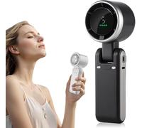 Portable Handheld Turbo Fan, 2025 USB Rechargeable Mini Hand Held Personal Fan for Travel, 3 IN 1 Hand Fans with Air Turbo Tech Cooling Fans for Outdoor Activities (Black)