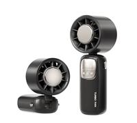 Portable Handheld Turbo Fan,Mini Hand Held Fan,Personal Fans Portable, 12H Long Battery Life, TEC SuperCool Ice Tech, Foldable, for Travel, Office, Outdoor (3600mAh) (Upgraded-BK)