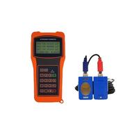 Portable Handheld Ultrasonic Flow Meter With Digital LCD Display Liquid Water Oil Gasoline Fuel Flow Meter For Copper/PVC Pipe DN25-DN6000 Precise Readings(DN50-700HT)