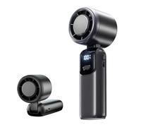 Portable Handheld USB Fan 29000 RPM High-Speed Turbo Fan 4000mAh Rechargeable Mini Hand Held Cooling Fans, LED Display, 6H Runtime, 6 Wind Gear, Lightweight Neck Cooler for Travel/ Commute/Outdoor