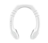 Portable Hands Free Neck Fan-45 degree rotation With 3-speed double wind head-USB Rechargeable Hanging Personal Fan-for Outdoor Home Sports Travel (White)