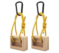 Portable Hangboard - 1 Pair Adjustable Climbing Boards | Wooden Fingerboard with Double Slots, Handle for Climbers, Tree, Playground, Manual Improvement Grip, Door