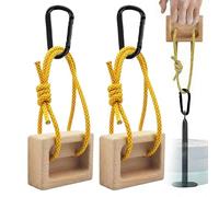 Portable Hangboard - 1 Pair Wooden Climbing Trainer, Rock Climbingg Hangboardd | Hand Grip Strength Development Equipment for Indoor Outdoor Climbers Tree Playground Doorway Exercise Training