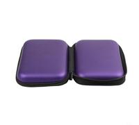 Portable Hard Drive Case 2.5" Protective EVA Shell for Data Cables Chargers - Slimline Carrying Bag with Zipper Closure for Backpacks Red 14x10x4cm(Purple)