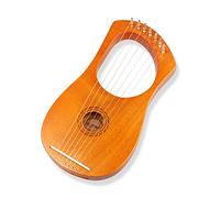 Portable Harp 7 Steel Strings Wooden Lyre Harp Ancient Greece Style Lyre With Tuning Wrench Extra String Set And Gig Bag