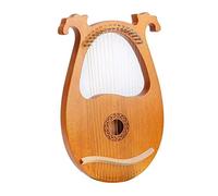 Portable Harp Lyre Harp 16 Wooden String Harp Solid Wood Mahogany Lyre Harp With Tuning Wrench For Music Lovers Beginners