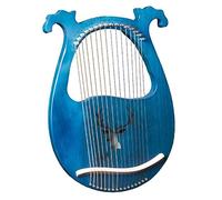 Portable Harp Lyre Harp16 Metal Strings Wooden Harp Solid Wood Mahogany Lyre Harp With Tuning Wrench For Music Lovers Beginners