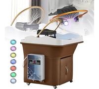Portable Head Spa Equipment Sink with 60L Water Tank - Thermostatic Water Circulation Shampoo Basin for Enhanced Head Washing Experience