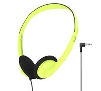 Portable Headphones , Cyan , Simple Wired Over-ear Headset With 3.5mm Jack | Right-Angle Connector, Wired Headset with 3.5mm Plug, Wired Computer Headset, for Online Classes