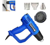 Portable Heat Gun, Handheld Hot Air Gun 2000W Max 450°C Cable Heat Gun Mini Hot Air Gun Embossing Heat Tool Electrical Heat Tool for DIY Shrink Wrapping Plastic Fabric, 4 Nozzles