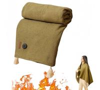 Portable Heated Blanket Wrap Shawl for Women, Portable Soft Zipper Electric Heated Blanket Shawl, Heated Shawls Wraps for Women, with 3 Heating Levels